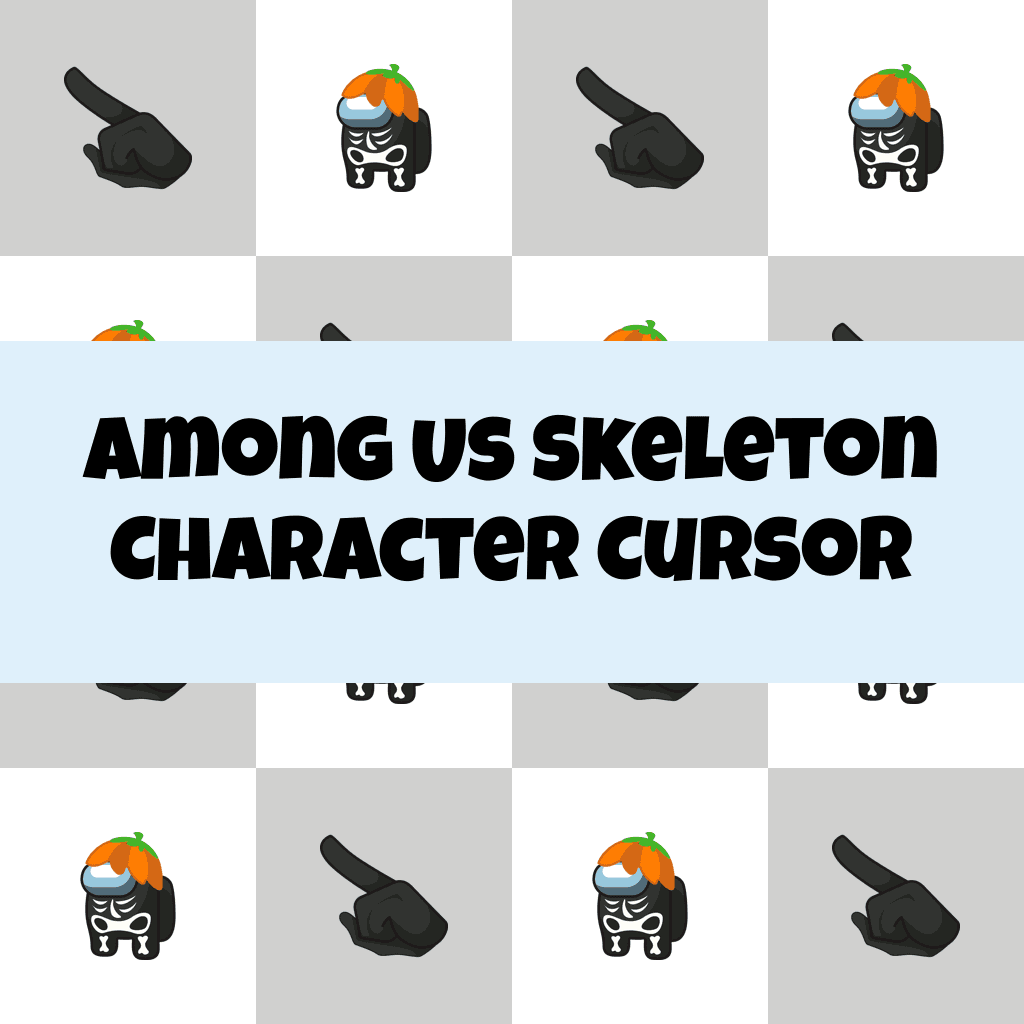 Preview Among Us Skeleton Character cursor custom cursor pack